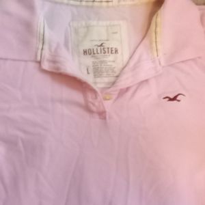 Hollister size large pink women's short sleeve